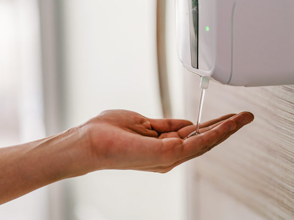 Does the hotel have hand sanitizing stations?